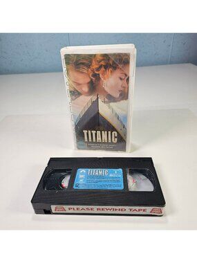 Titanic VHS Tape Cassette 1 of 2 (Video Update Previous Rental) Drama 1997